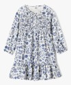 Robe à manches longues fleurie et pailletée fille